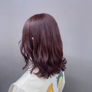 ミディアム カラー 縮毛矯正WATARU 髪質改善　レイヤーのヘアスタイル