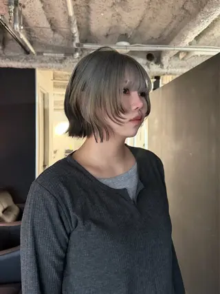 ショート カラー ブリーチ/エクステ/ 新宿/アリルのヘアスタイル