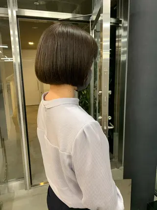 ミディアム カラー 透明感カラー✂︎ /縮毛矯正/YUKAのヘアスタイル