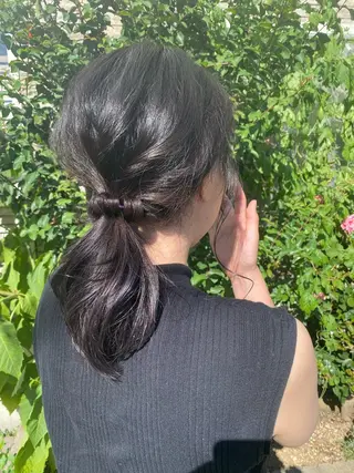 セミロング 永沼 真依のヘアスタイル