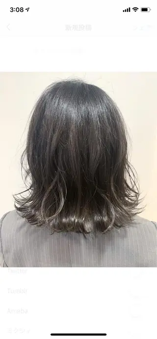 ミディアム カラー box mico. mutsumiのヘアスタイル
