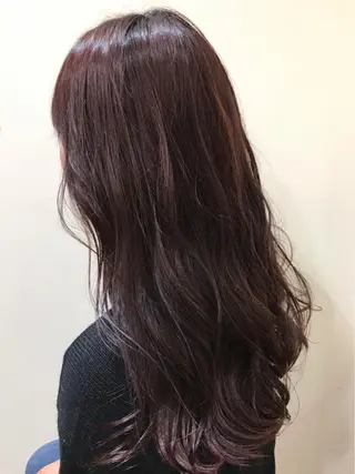 ロング カラー パーマ 🍋透け感カラー🍃 オリーブ🍐Kahoのヘアスタイル