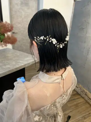 ミディアム ヘアアレンジ ブリーチ/ヘアセット 🪞🌙minamiのヘアスタイル