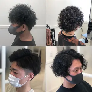ショート カラー メンズ メンズ特化 パーマ/オザワのヘアスタイル
