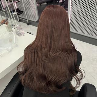 カラー 中×韓mix🥀秋色 ワンホンヘア🤍のヘアスタイル