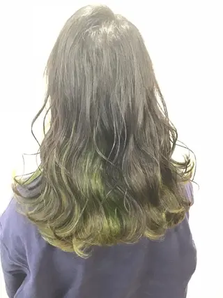 ロング カラー 酸性ストレート/艶髪 ブリーチ/AIRIのヘアスタイル