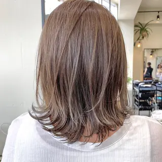 ミディアム カラー ヘアアレンジ 【ダメージレス施術】 【透明感】北村 拓也のヘアスタイル