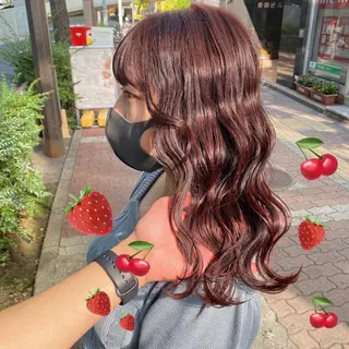 セミロング カラー 色落ちまで可愛い🧚 心斎橋hikaruのヘアスタイル