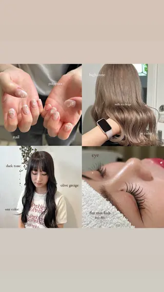 カラー ﾏﾂｴｸ/ﾊﾟｰﾏ /ｶﾗｰ🎀ﾋｶﾙのマツエク・マツパデザイン