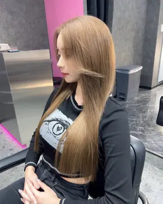 ロング カラー nanaka 🤍韓国ワンホンヘアのヘアスタイル