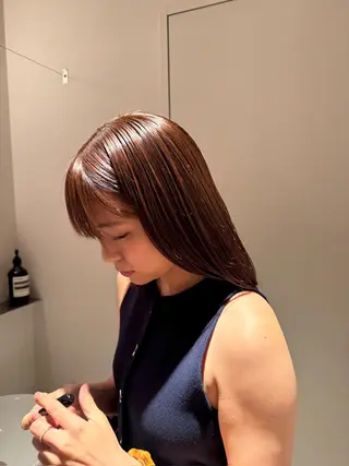 ミディアム カラー 森田 鴻之介のヘアスタイル