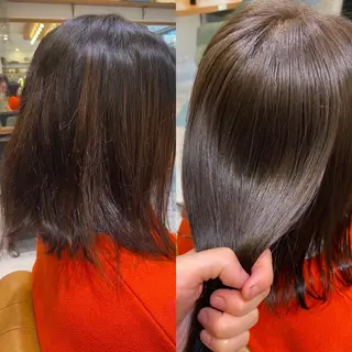ミディアム 縮毛矯正/レイヤー taiga🧡のヘアスタイル