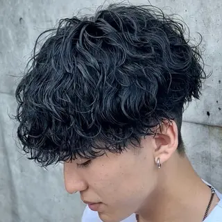 ミディアム パーマ ヘアアレンジ メンズ fifth 石川 凪のヘアスタイル