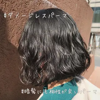 ショート カラー パーマ ヘアアレンジ マツエク・マツパ 松田 亮葉のヘアスタイル