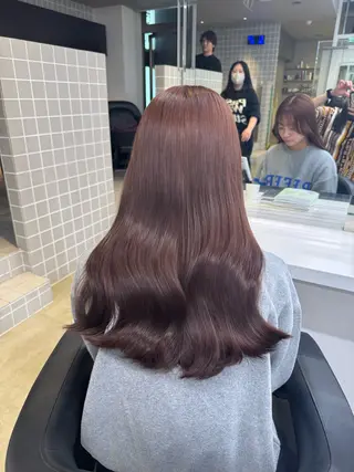 ロング カラー パーマ ヘアアレンジ メンズ キッズ 韓国系🇰🇷🩶 艶暗髪/MEIのヘアスタイル