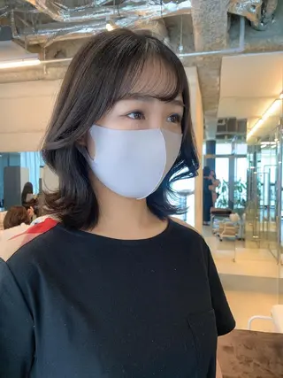 ミディアム カラー 透明感カラー✂︎ /縮毛矯正/YUKAのヘアスタイル