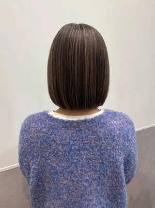 ミディアム カラー 前髪似合わせ | yukaのヘアスタイル