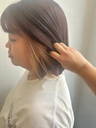 ミディアム カラー 西村 奈桜のヘアスタイル