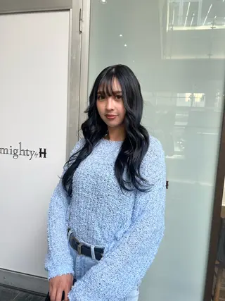 ロング カラー 田中 蘭菜のヘアスタイル