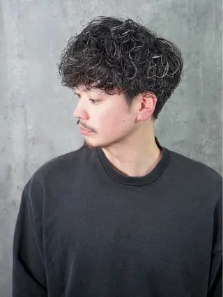ショート パーマ メンズ ほり たつみのヘアスタイル