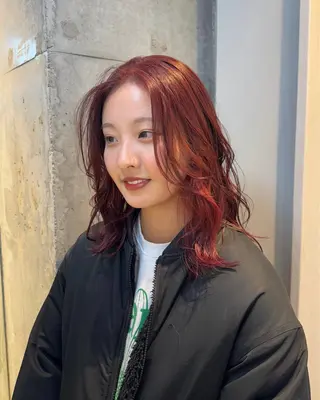 セミロング カラー カットモデル募集 suzUkaのヘアスタイル