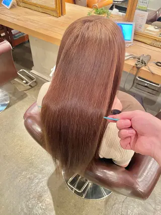 ロング カラー 髪質改善&縮毛矯正 カット/soyaのヘアスタイル