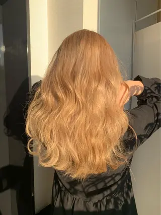 ロング カラー ヘアカラー&縮毛矯正 STAR☆RIVERのヘアスタイル