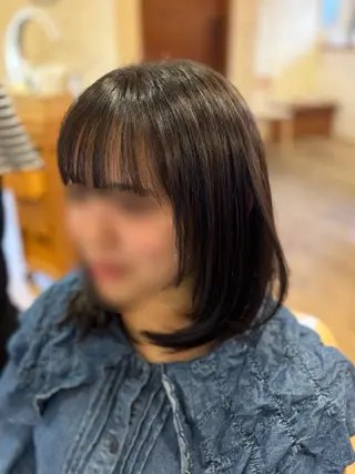 セミロング 柘植 雅大のヘアスタイル