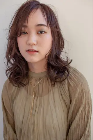 セミロング カラー 店長福島成美/髪質 改善縮毛矯正/カラーのヘアスタイル