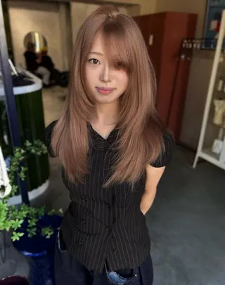 ロング カラー 🧡梅田ハイトーン/ 複雑履歴🧡runaのヘアスタイル
