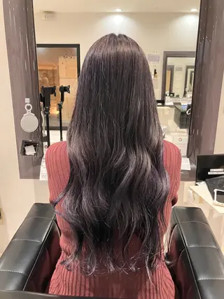 カラー 艶ストレート 口石 ひかるのヘアスタイル