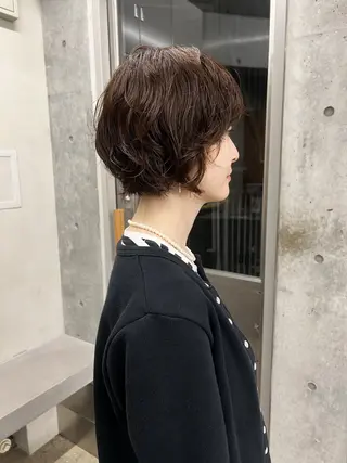 ショート カラー パーマ ボブ/パーマ 🐕🦺Nagiのヘアスタイル