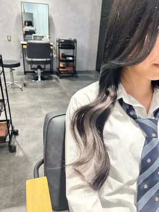 ロング プルエクステ/インナ ーカラー🦊はるなのヘアスタイル