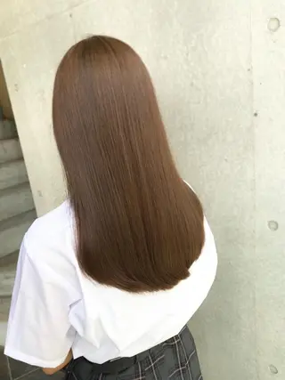 セミロング カラー モテ前髪 タゴメ シンヤのヘアスタイル
