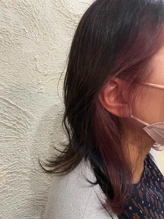 ミディアム カラー 箱守 さやかのヘアスタイル