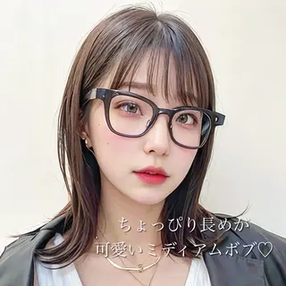ミディアム レイヤーカット ショートカットパーマのヘアスタイル