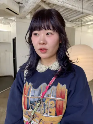 ミディアム カラー CACHÉ ワカナ🎀のヘアスタイル