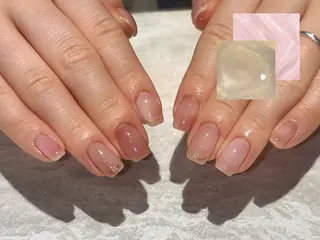 ネイル ‎🤍透け艶𐙚 ICHIKAのネイルデザイン