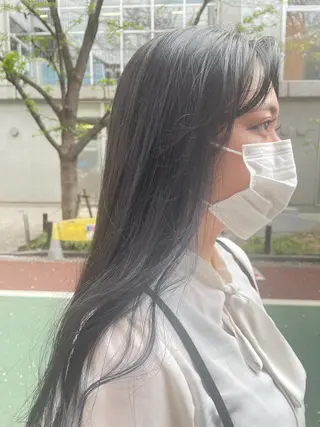 ロング カラー はばすみれ🎀ﾈｲﾙ 光ﾌｪｲｼｬﾙ ﾍｱのネイルデザイン