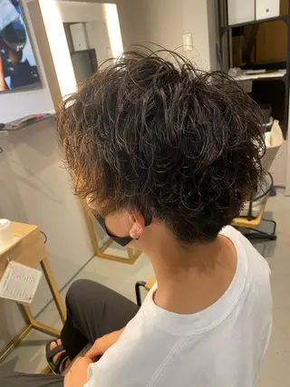 パーマ メンズ 梅田茶屋町メンズ 専門美容師 山元一平のヘアスタイル