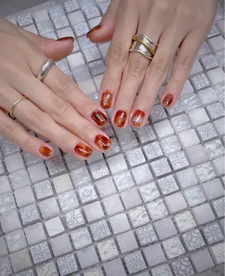 ショート めぐみのネイルサロン スタッフ練習のネイルデザイン