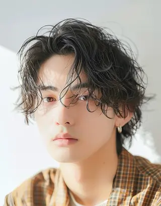 パーマ メンズ 市川メンズパーマ/ 透明感カラーKaiのヘアスタイル