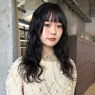 ロング カラー パーマ 伊藤ほのか/パーマ /ダブルカラーのヘアスタイル