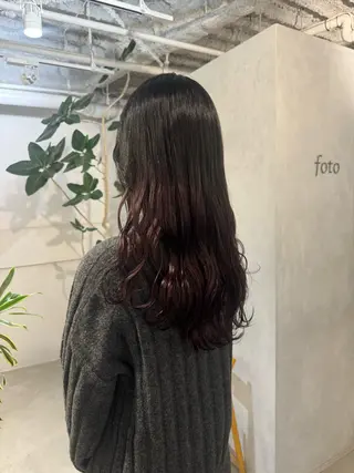 セミロング 新宿/顔周りカット +レイヤー=しずく♩のヘアスタイル