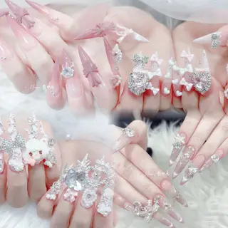 ネイル MoMoA Nail ネイル長さ出し専門店のネイルデザイン