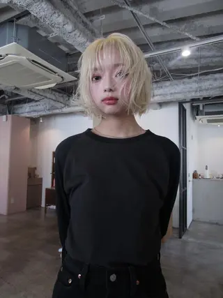 カラー ショート CEINE+ officialのヘアスタイル