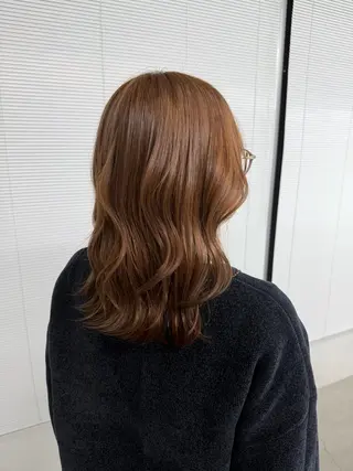 セミロング mei🪽 カラー/パーマモデルのヘアスタイル
