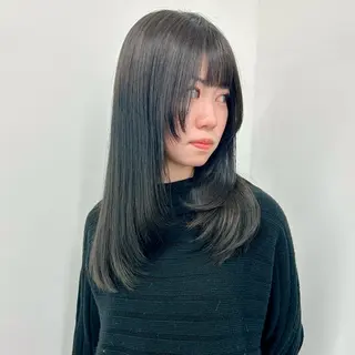 セミロング カラー ブリーチなし/レイヤ ー特化🌈Tommyのヘアスタイル