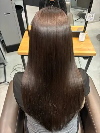 ロング パーマ 艶カラー✨️縮毛矯正 ×耳ツボ💠mamiのヘアスタイル