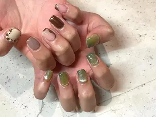 ネイル 韓国/ワンホン/長さ 出しつけ放題🎀のネイルデザイン